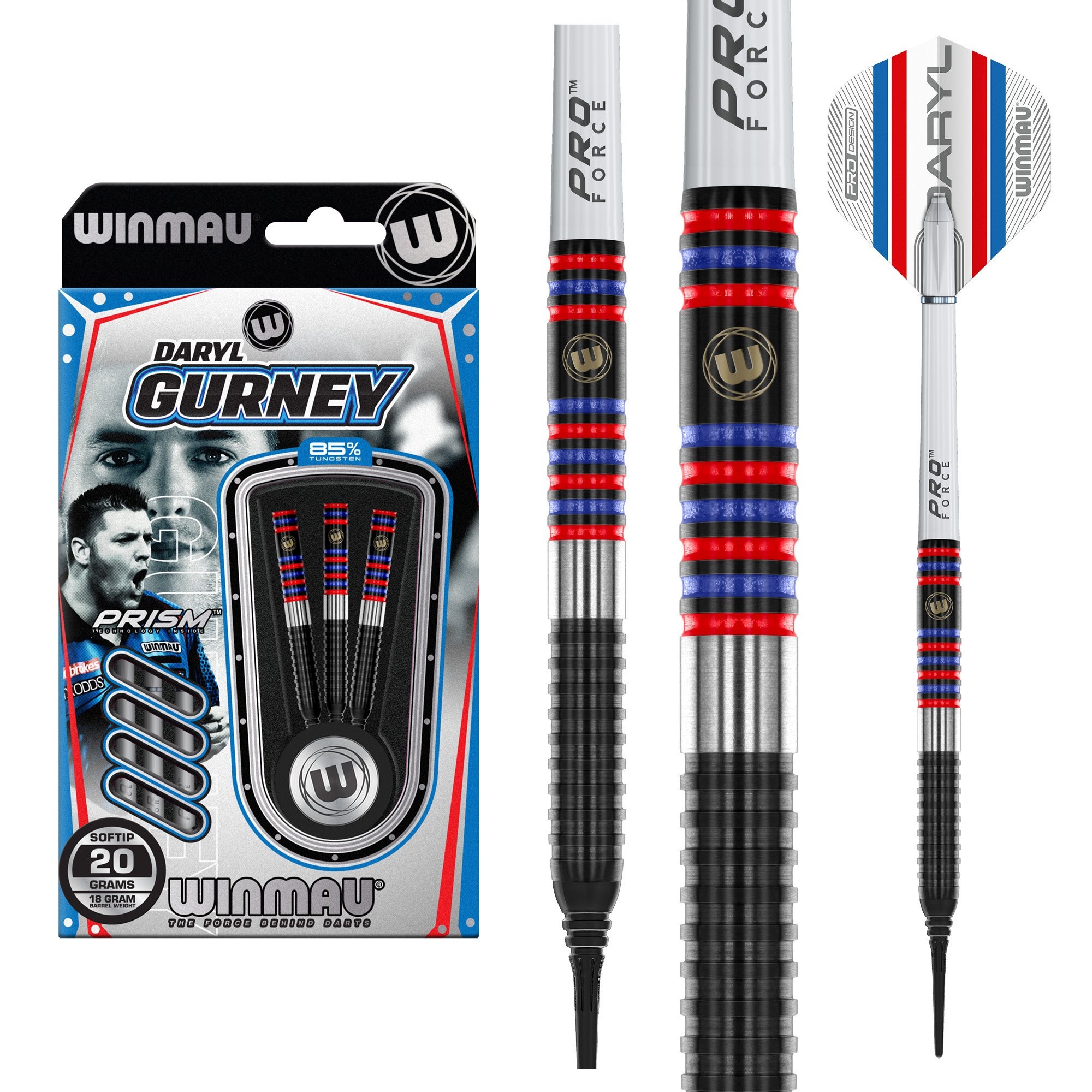 Winmau Daryl Gurney 85 Šipky Soft
