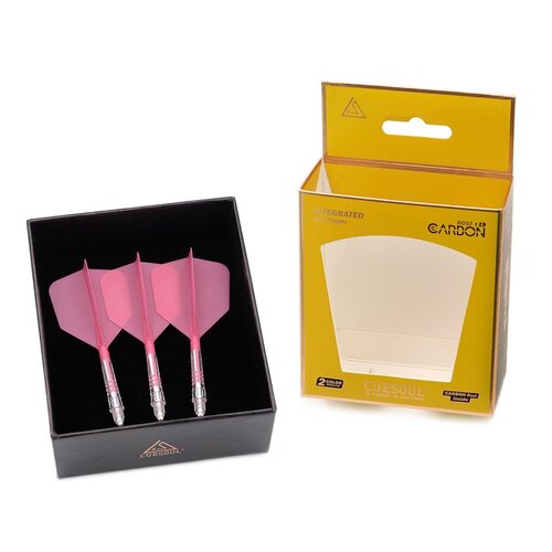 CUESOUL Letky Cuesoul ROST T19 Integrated Dart Flights Big Wing Carbon Pink