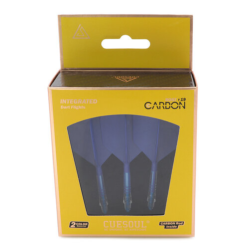 CUESOUL Letky Cuesoul ROST T19 Integrated Dart Flights Big Wing Carbon Blue