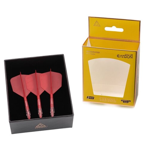 CUESOUL Letky Cuesoul ROST T19 Integrated Dart Flights Big Wing Carbon Red