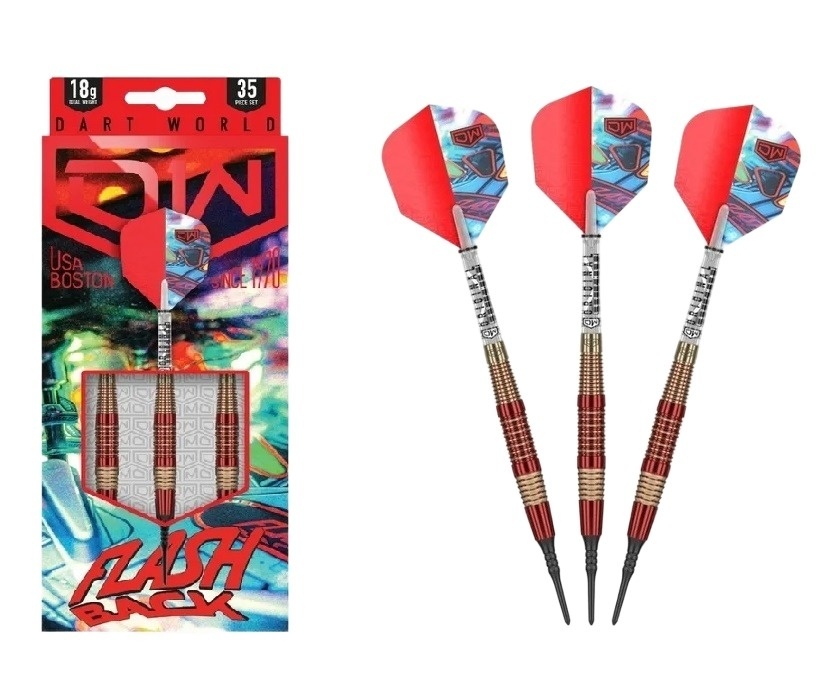 DW Flashback Red Brass Šipky Soft