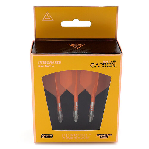 CUESOUL Letky Cuesoul ROST T19 Integrated Dart Flights Big Standard Wing Carbon Orange