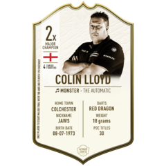 Ultimate Darts Card Immortals Colin Lloyd