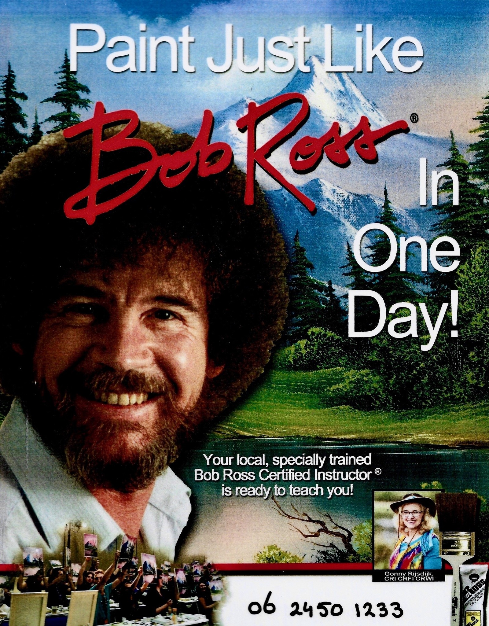 Bob Ross painting workshop in one day