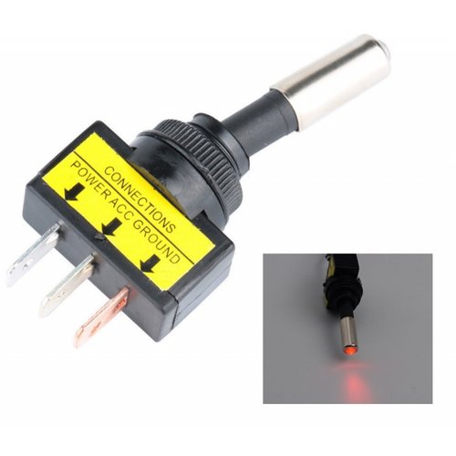 12V 20A LED tuimel schakelaar aan/uit kleur: rood 12V 20A LED tuimel schakelaar aan/uit kleur: rood