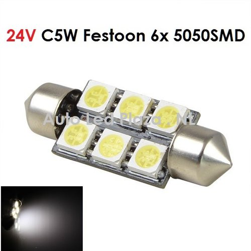 24V C5W Festoon 36MM 6x 5050SMD LED wit 24V C5W Festoon 36MM 6x 5050SMD LED wit