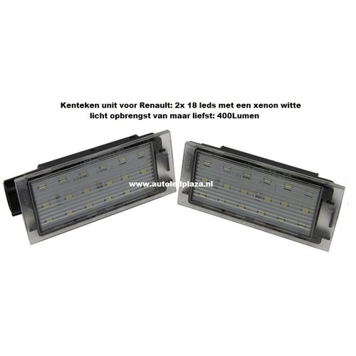 Renault LED kenteken units 400Lumen! Renault LED kenteken units 400Lumen!