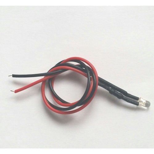 3mm led incl. 20cm draad 12V geel/amber 3mm led incl. 20cm draad 12V geel/amber