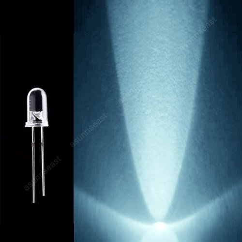 Losse led Wit 5mm Losse led Wit 5mm