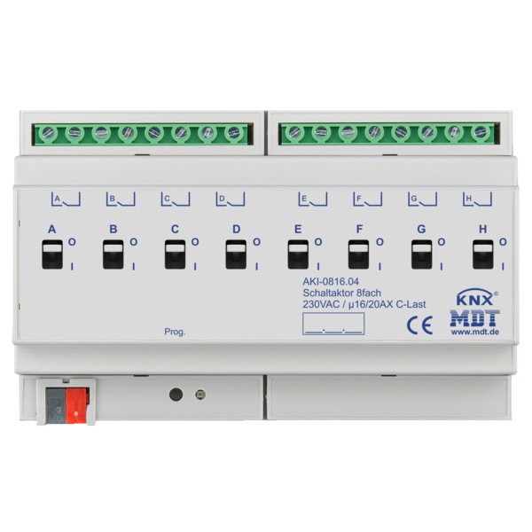 MDT Attuatore di commutazione a 8 canali AKI Industrial 16/20A, carico C 200µF