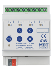 MDT Switch actuator AMI with current measurement 4 fold 16/20AC-loadt 200µF