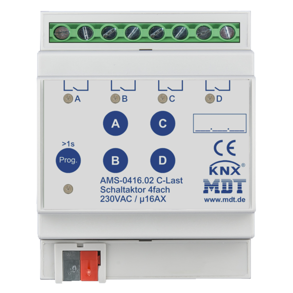 MDT Schakelactoren AMS / AMI met  stroommeting 4 voudig 16AC-last 140µF