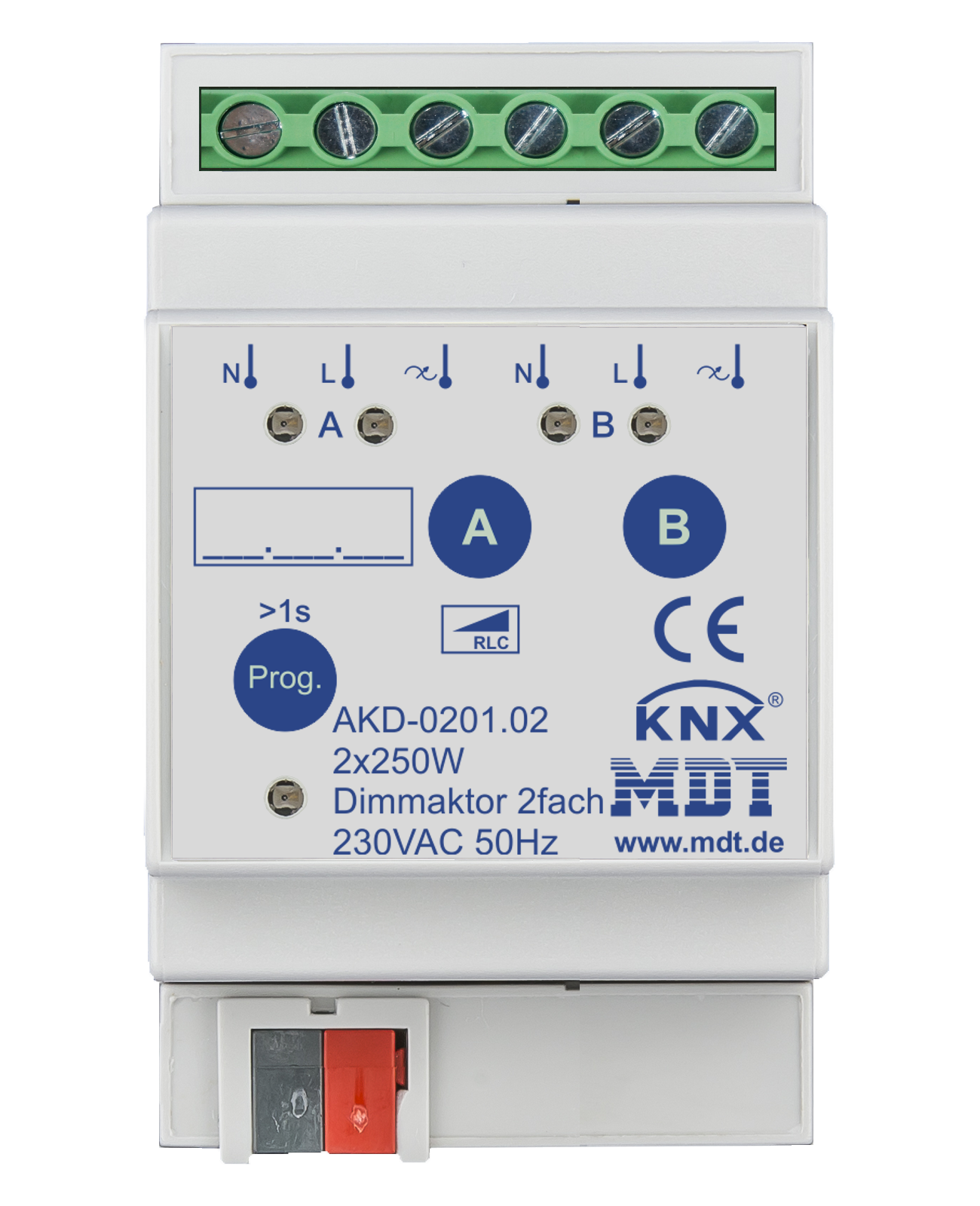 2 fold Dimming Actuator AKD ,230VAC, 250W - KNXwarehouse.com