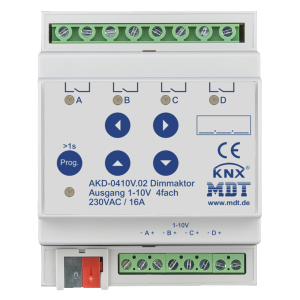 MDT Actionneur KNX de variation 1-10 V | 4 canaux