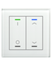 MDT Glastaster II Light  2-fach,   I/O  und I/O  AUF/AB  Symbol mit Temp.sensor