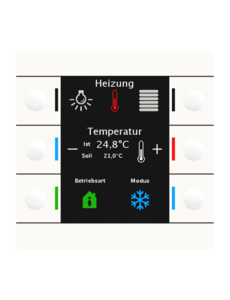 MDT Smart 86 taster  4/6/8/12-voudig, met temp. sensor zuiver wit glanzend