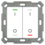 MDT Push Button Lite 55 2-fold white glossy finish, Version I/O symbol