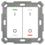 MDT Taster Light 55 2-fach RGBW mit Temp.sensor Reinweiß glänzend, Ausführung I/O  Symbol