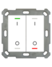 MDT Push Button Lite 55 2-fold RGBW with Temp.sensor white glossy finish, Version I/O symbol