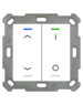 MDT Taster Light 55 2-fach RGBW  Reinweiß glänzend, Ausführung  mit Temp.Sensor Up/Down und I/O  Symbol