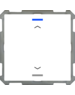 MDT Push Button Lite 63 1-fold, studio white glossy finish, Version UP / DOWN-symbool