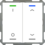 MDT Push Button Lite 63 2-fold, studio white glossy finish, Version I/O and UP/DOWN  symbool
