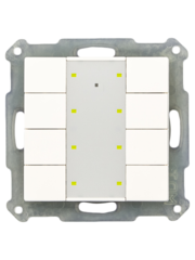 MDT KNX RF+ Push Buttons Plus 8-fold with Actuator	White glossy finish, status and orientation LED