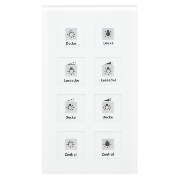 MDT KNX RF+ Glas-Tastsensor Plus 8-fach mit Schaltaktor