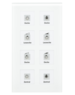 MDT KNX RF+ Glass Push Button Plus 8-fold with Actuator