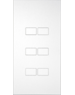 Ipas KNX Tableau Largho  6-fold  with  raised buttons (0,5 mm)