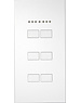 Ipas KNX Tableau  Largho 6-fold  with room temperature regulator with raised buttons (0,5 mm)