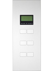 Ipas KNX Tableau  Largho 6-f. with room temperature regulator and LCD Display  with raised buttons (0,5 mm)