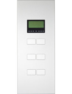 Ipas KNX Tableau  Largho6-f. mit Raumtemperaturregler und LCD Display  mit erhabene Tasten (0,5 mm)