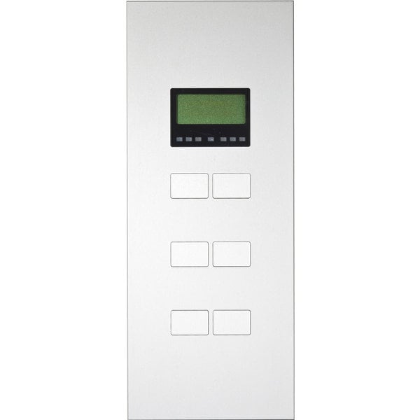 Ipas KNX Tableau  Largho 6-f. mit Raumtemperaturregler und LCD Display  mit erhabene Tasten (0,5 mm)