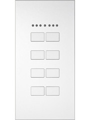 Ipas KNX Tableau  Largho 8-fold  with room temperature regulator with raised buttons (0,5 mm)