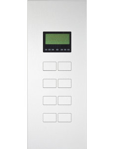 Ipas KNX Paneel Largho  8-v. met Ruimte temp. regelaar en LCD Display met verhoogde knoppen (0,5 mm)