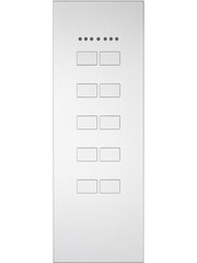 Ipas KNX Paneel Largho 10-fach mit Raumtemperaturregler mit erhabene Tasten (0,5 mm)