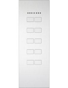 Ipas KNX Paneel Largho 10-fach mit Raumtemperaturregler mit erhabene Tasten (0,5 mm)