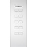 Ipas KNX Paneel Largho10-fold  with room temperature regulator with raised buttons (0,5 mm)