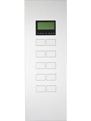 Ipas KNX Paneel Largho 10-f. with room temperature regulator and LCD Display  with raised buttons (0,5 mm)