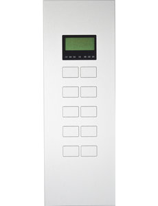 Ipas KNX Paneel Largho 10-v. met Ruimte temp. regelaar en LCD Display met verhoogde knoppen (0,5 mm)