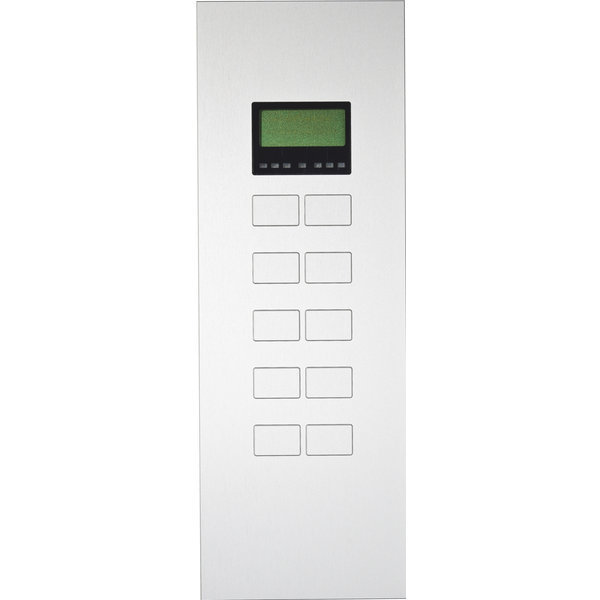 Ipas KNX Paneel Largho  10-fold  with room temperature regulator and Diisplay with  flat buttons