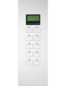 Ipas KNX Paneel Largho 10-v. met RTR, LCD Display en status leds met platte knoppen