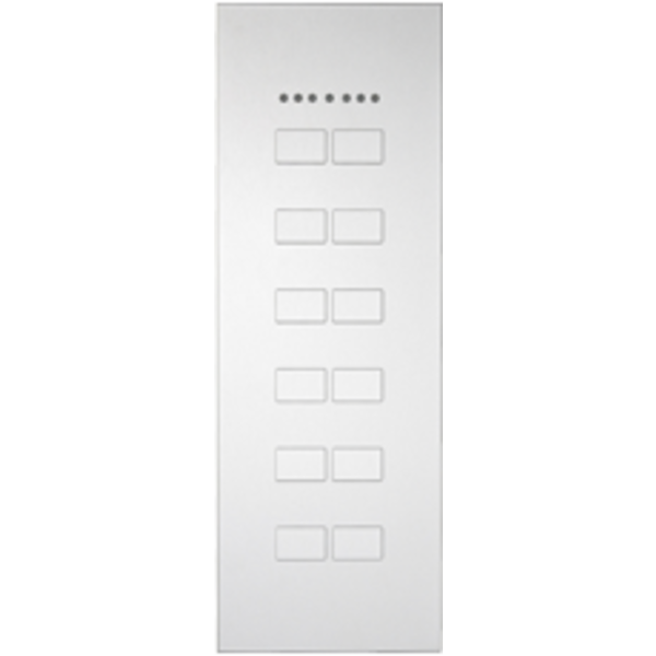 Ipas KNX Paneel Largho 12-fold  with room temperature regulator  with  flat buttons