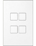 Ipas KNX Tableau  Contrattempo 4-fold  with  raised buttons (0,5 mm)