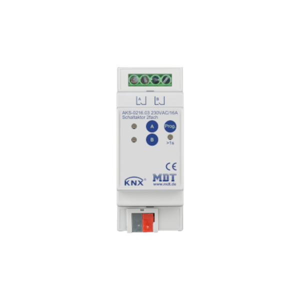 MDT Actionneur de commutation 2 voies AKS Standard 16A C-Load 140 µF