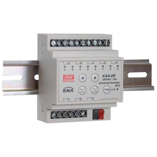 Mean Well 8-way switch actuator 16A C-Load per channel, 4 TE