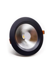 LEDLED-Meanwell Round spot  195mm black 12-20W Incl. KNX driver pre-assembled