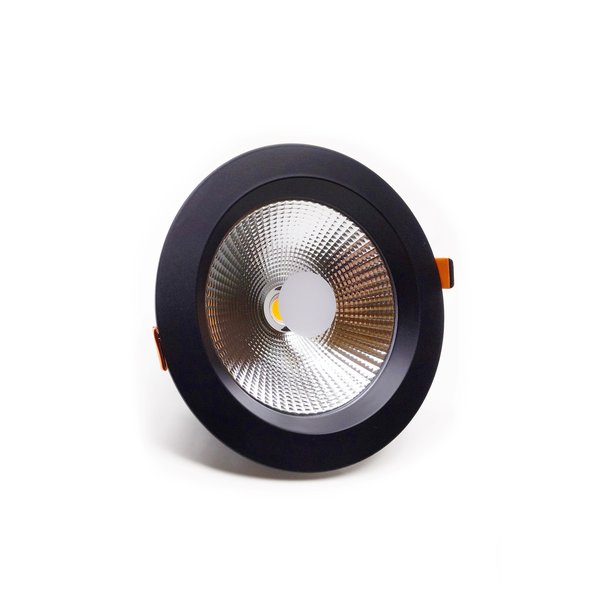 Ronde spot 195mm zwart 12-20W Incl. KNX driver voorgemonteerd