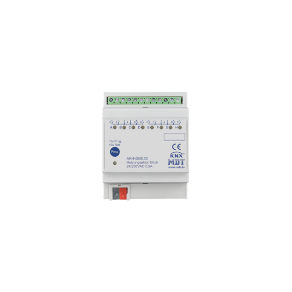 MDT 8-fold Heating Actuator 4SU MDRC, to control electrothermic valve drives 24-230VAC